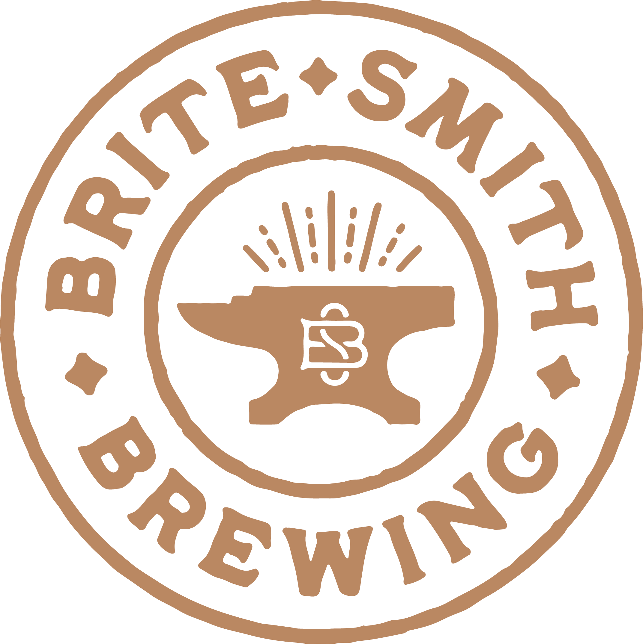 Brite Smith Brewing logo in burnt orange font