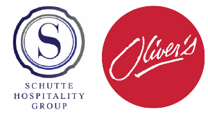 Schutte Hospitality Group logo and red Oliver's logo