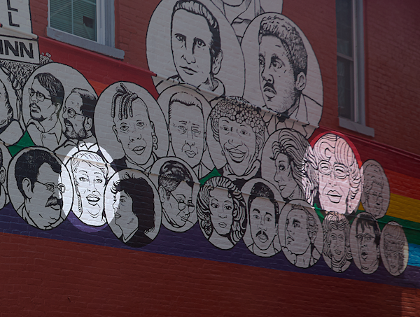 Detail of Stonewall Nation mural highlighting two faces