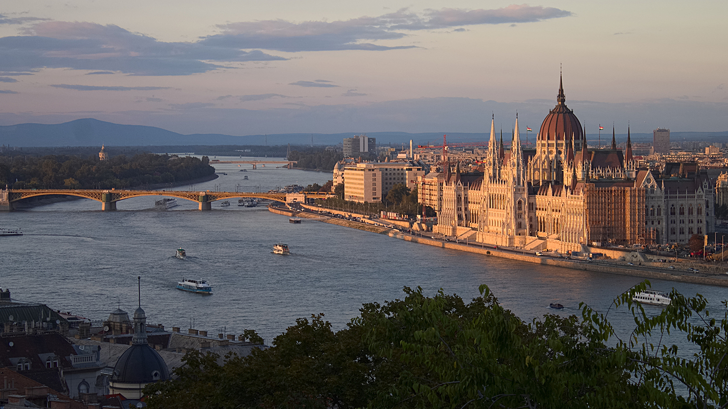 View of the Parliament and the Danube from the Royal Palace