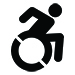 Symbol of a wheelchair user 