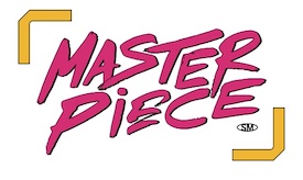 Masterpiece in pink font