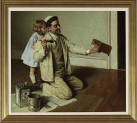 Norman rockwell little girl and shop her doll