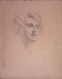 [frontal portrait of a woman]