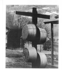 Untitled (Wash buckets and "cross") from the series Appalachia, 1962-1987