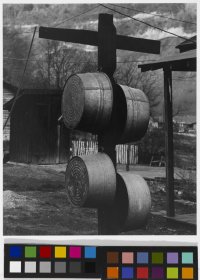 Untitled (Wash buckets and "cross") from the series Appalachia, 1962-1987