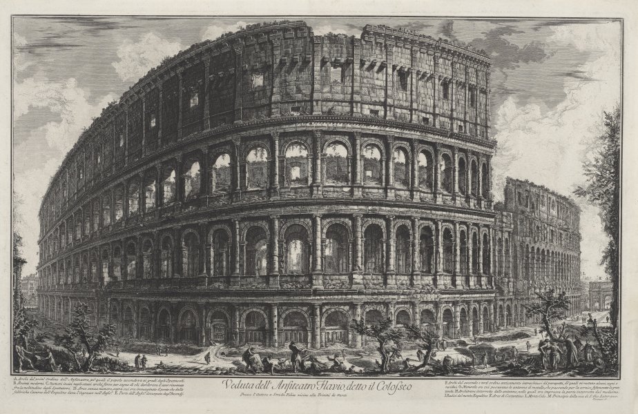 Veduta dell' Anfiteatro Flavio, detto il Colosseo (View Of The Flavian Ampitheater, Called The Colosseum) from the series Vedute di Roma (Views of Rome)