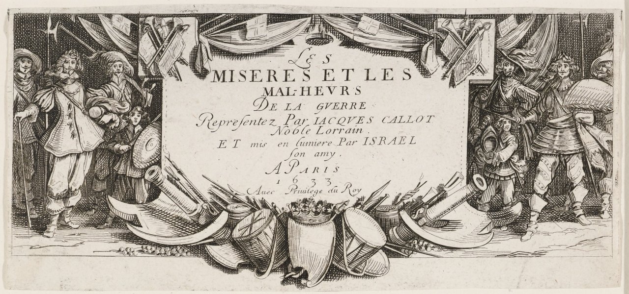 Title page from the series The Miseries and Misfortunes of War