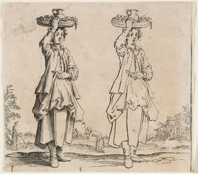 Woman with Basket on Her Head from the series Various Figures