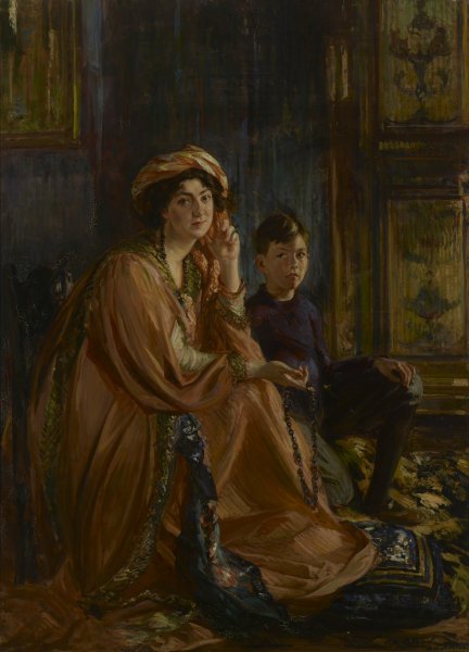 Portrait of Mrs. Mabel Dodge and Son