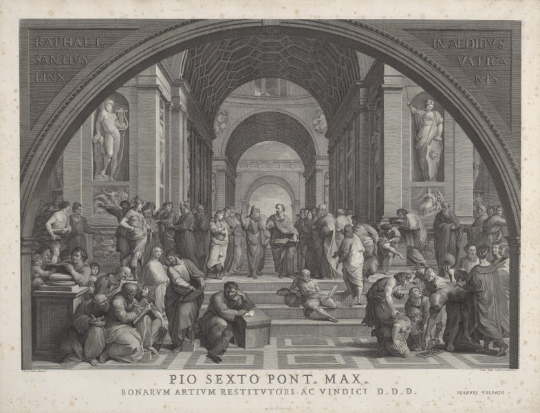 The School of Athens from the series Pio Sexto Pont Max I - VIII
