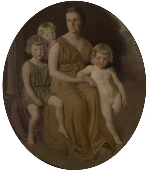 Portrait of Mrs. John J. Albright and Children