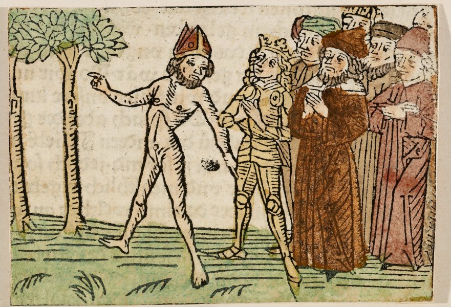 Life of Alexander: The Bishop Showing the Holy Fruit to Alexander