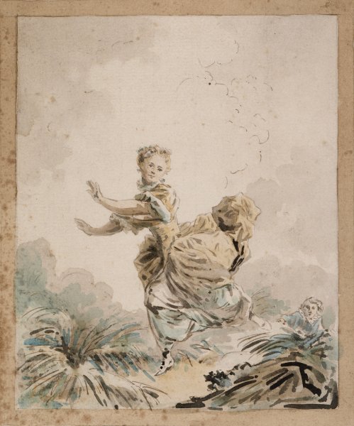 Lady Running in a Field