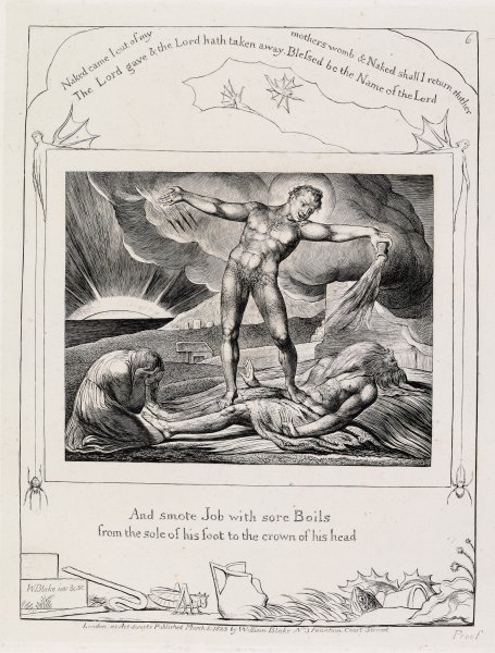 Satan Smiting Job with Boils from the series Illustration of the Book of Job