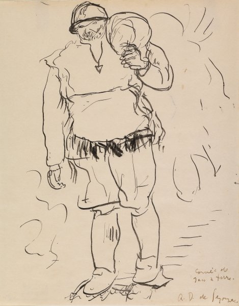 Man with a Sack from the series Nine Drawings Made at the Front, World War I