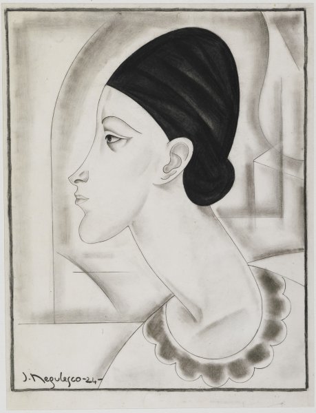Caricature of a Woman's Head