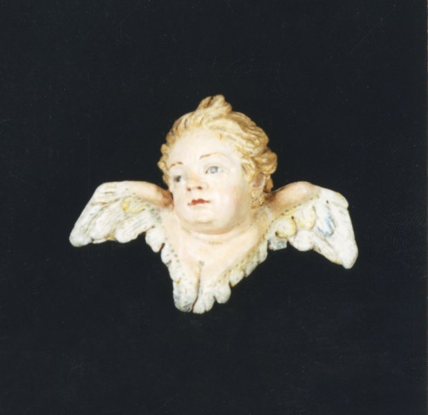 Group of Two Cherub Heads and Wings from Crèche | Buffalo AKG Art