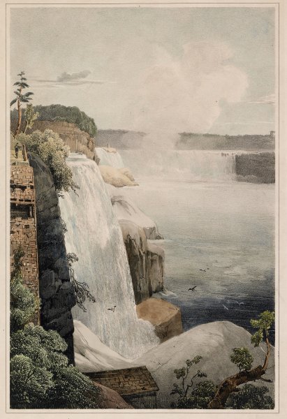 View of the Schlosser Fall from the Stairs of the Ferry