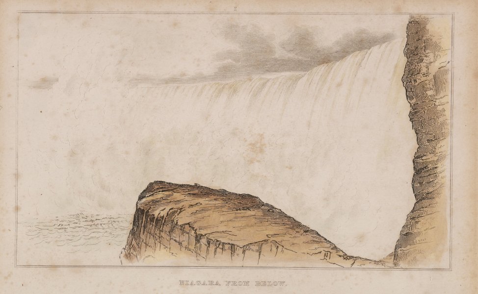 Niagara From Below from the series Forty Etchings from Sketches made with the Camera Lucida in North America