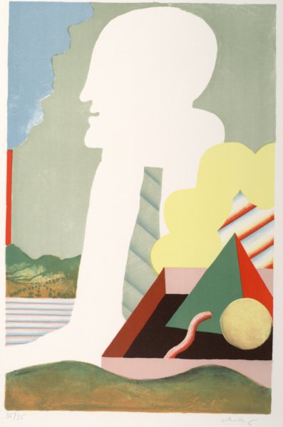 Figur mit Landschaft