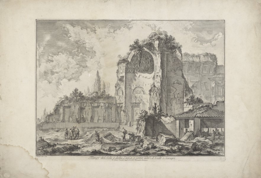 Tempi del Sole e della Luna (The Temple of Venus and Roma [erroneously called Temple of Sol and Luna]) from the series Vedute di Roma (Views of Rome)