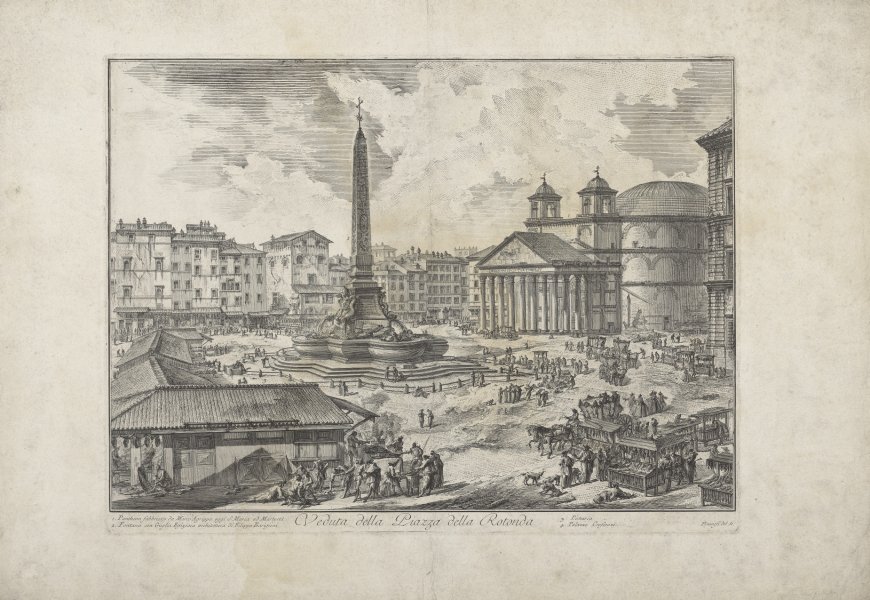 Veduta della Piazza della Rotonda (View of the Piazza della Rotonda) from the series Vedute di Roma (Views of Rome)
