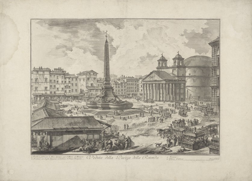 Veduta della Piazza della Rotonda (View of the Piazza della Rotonda) from the series Vedute di Roma (Views of Rome)