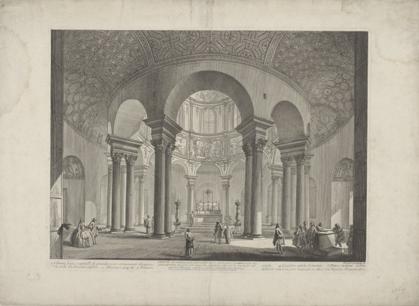 Veduta interna del Sepolcro di S. Costanza (View of the Interior of the Tomb of Santa Costanza) from the series Vedute di Roma (Views of Rome)