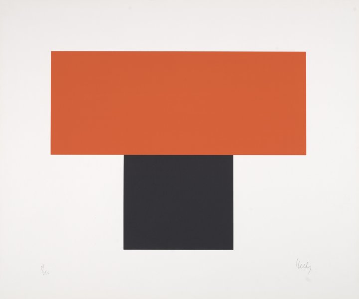 Red-Orange over Black
