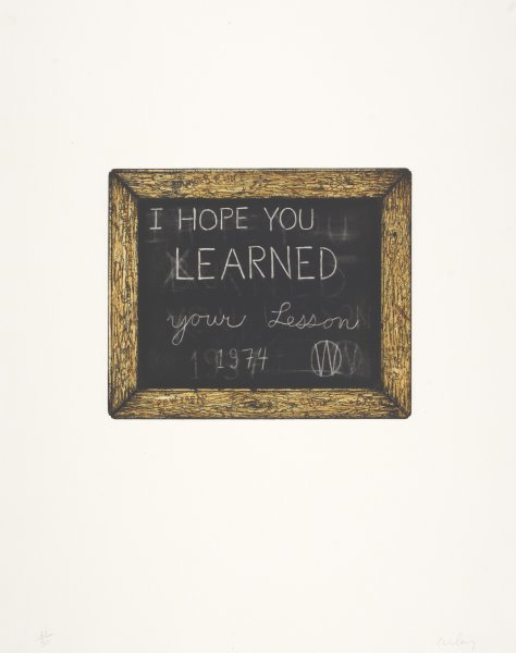 I Hope You Learned Your Lesson