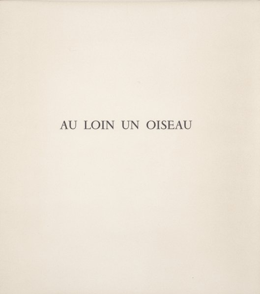 [cover from Au loin un oiseau (In the Distance a Bird)]