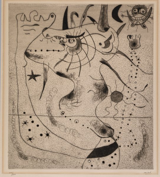 Femme et oiseaux dans la nuit (Woman and Birds in the Night