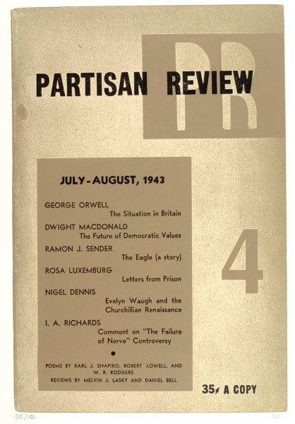 Partisan Review from the portfolio In Our Time: Covers for a Small Library After the Life for the Most Part