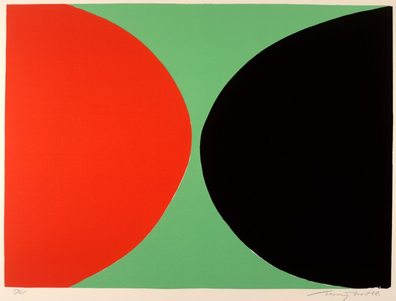 Red and Black on Green