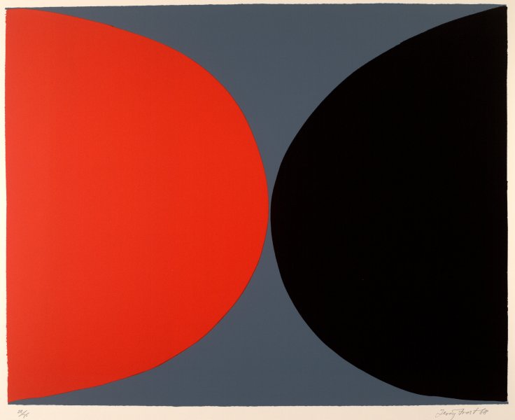 Red and Black on Grey
