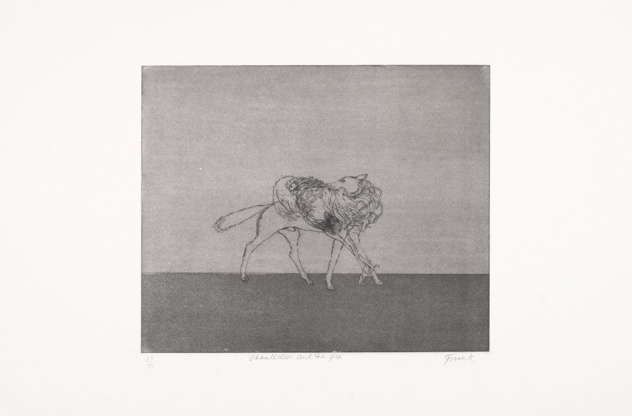 Chanticleer and the Fox from a series of illustrations of Chaucer's Canterbury Tales