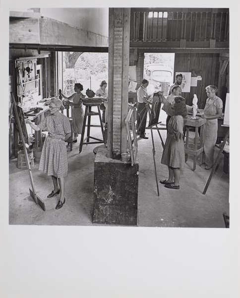 Photos of Archipenko and his students at his studio in Woodstock