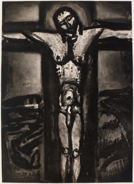 Sous un Jésus en croix oublié là (Beneath a forgotten crucifix) from the portfolio Miserere (Have Mercy)