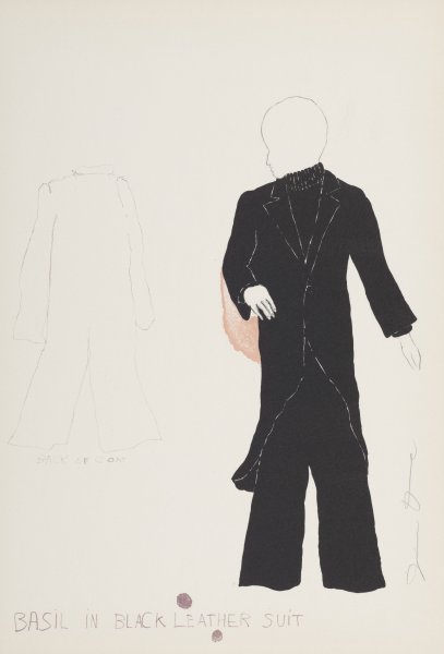 Basil in Black Leather Suit (Basil at the Theater) from the book The Picture Of Dorian Gray