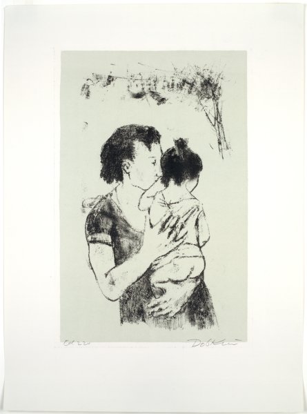 Mother online and Child by Alexander Dobkin #40/85 Signed Lithograph framed, Rare!