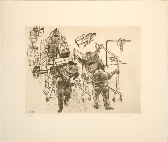 Market on 38th Street from the portfolio Twelve Etchings
