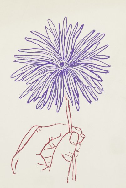 Hand and Flower from the illustrated book "Stamped Indelibly"