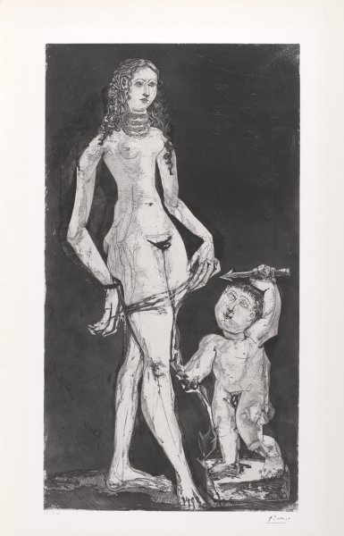 Vénus et l'Amour, d'après Cranach (Venus and Cupid, after Cranach)