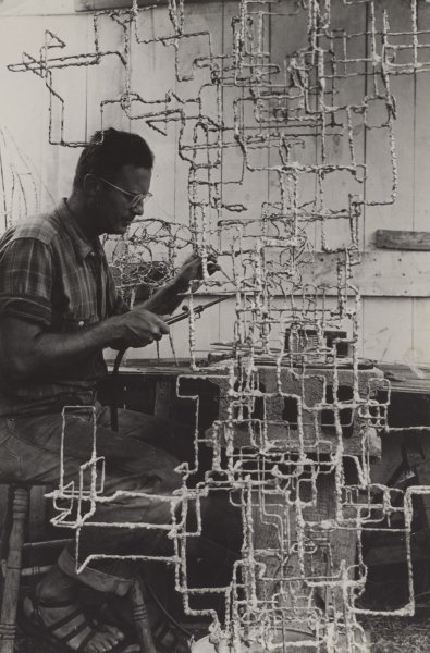 Ibram Lassaw, In His Studio