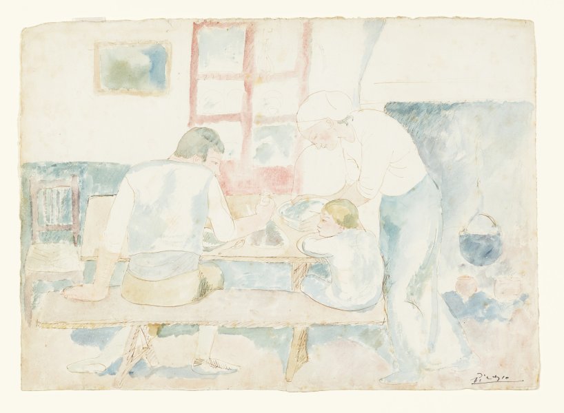 Famille au souper (Family at Supper)