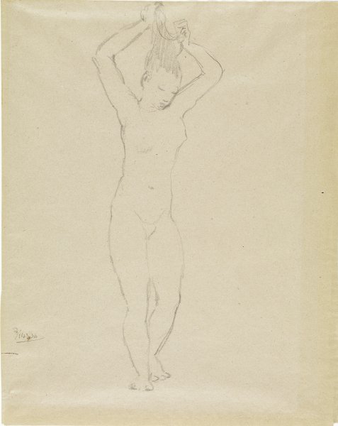 Standing Nude (Study for "La toilette")