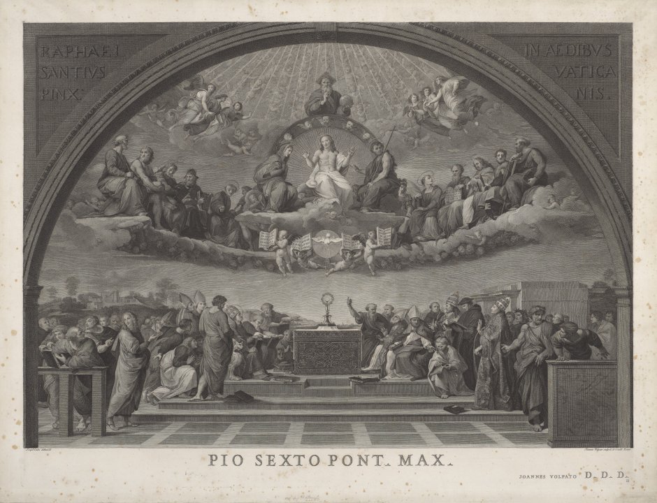 Disputa (Dispute Over the Sacrament) from the series Pio Sexto Pont Max I - VIII