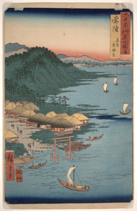 Hitachi, Kashima Shrine from the series The Famous Views of the Sixty-Odd Provinces