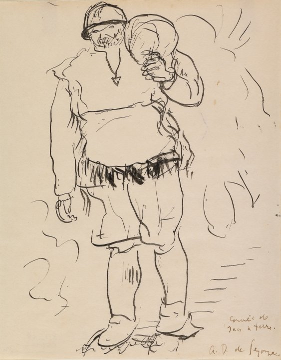 Man with a Sack from the series Nine Drawings Made at the Front, World War I